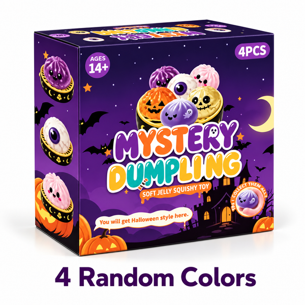 Halloween Ghost Dumpling Glitter Squeeze Toy